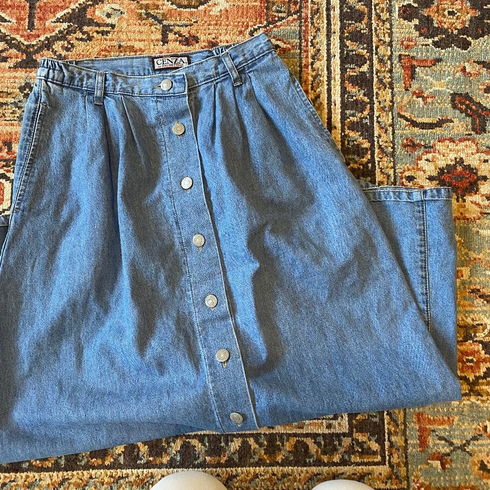 Vintage Denim Maxi Skirt - Picture 5 of 5